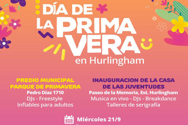 Festejos por el dia de la primavera en Hurlinhgam mdn