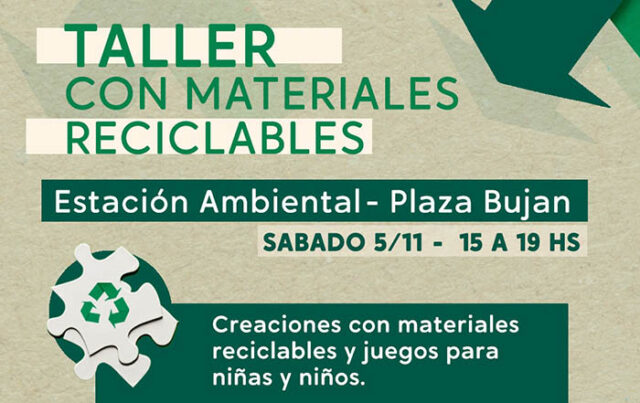 Taller con Materiales Reciclables - Plaza Bujan mdn