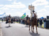 Moreno homenajeó a San Martín con un desfile de caballos en Roggero